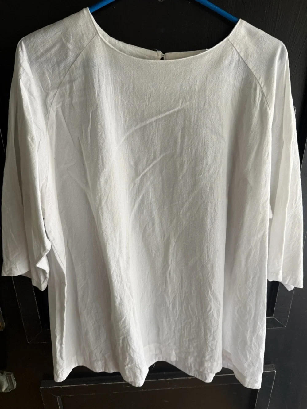 Minimal White Boatneck Tunic Top - Picture 1 of 4